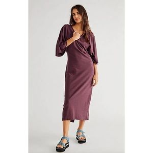 FREE PEOPLE FP Beach Skylar Maxi Dress Size S Small Plum Purple New With Tags!